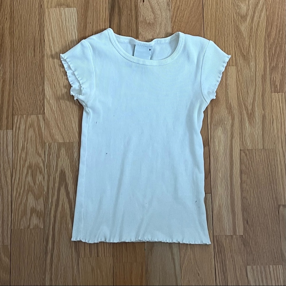 White Shirt, cropped sleeves, XS/S